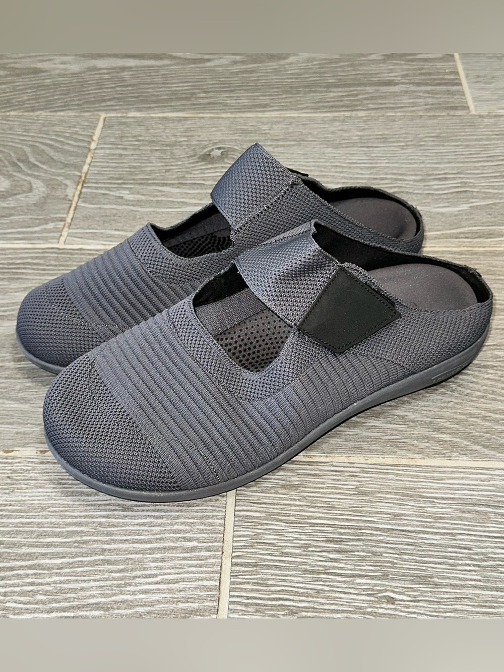 Spenco Magnolia Women’s 11W Orthotic Slip-On Mules Stretch Knit Mary Jane Slides